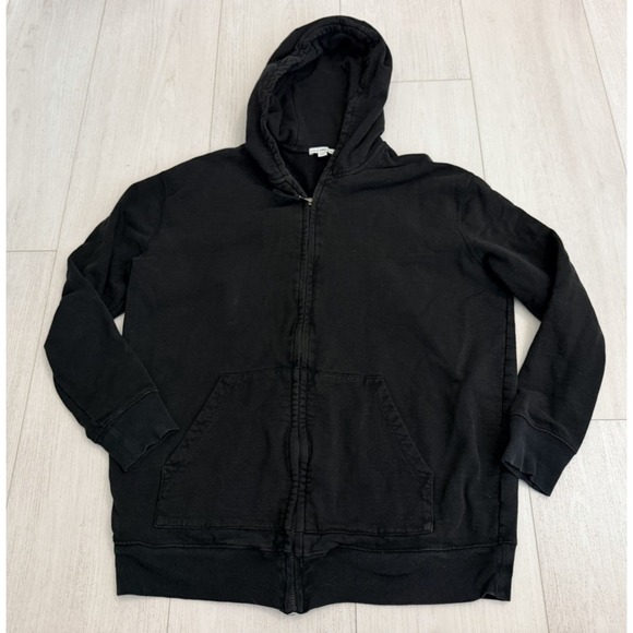 James Perse Tops - Standard James Perse Full Zip Hoodie Sweatshirt Sz 3 Black